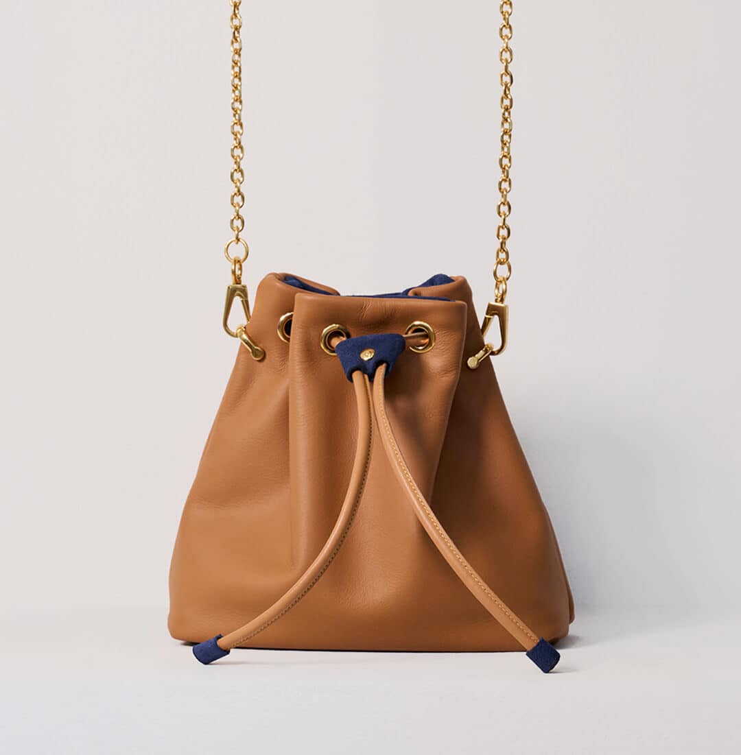 Mini Wave Pouch Bag in Camel