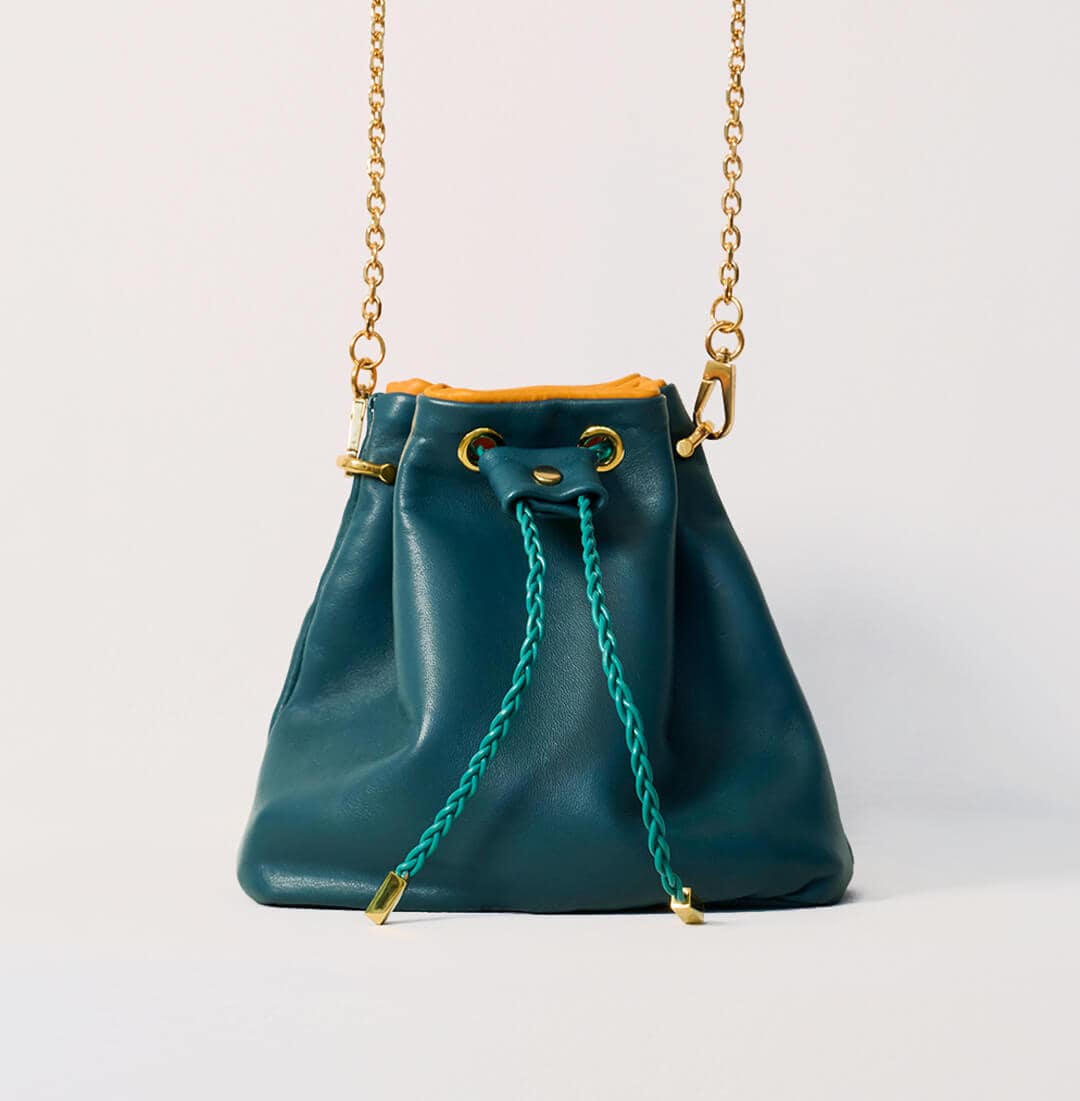Mini Wave Pouch Bag in Petrol