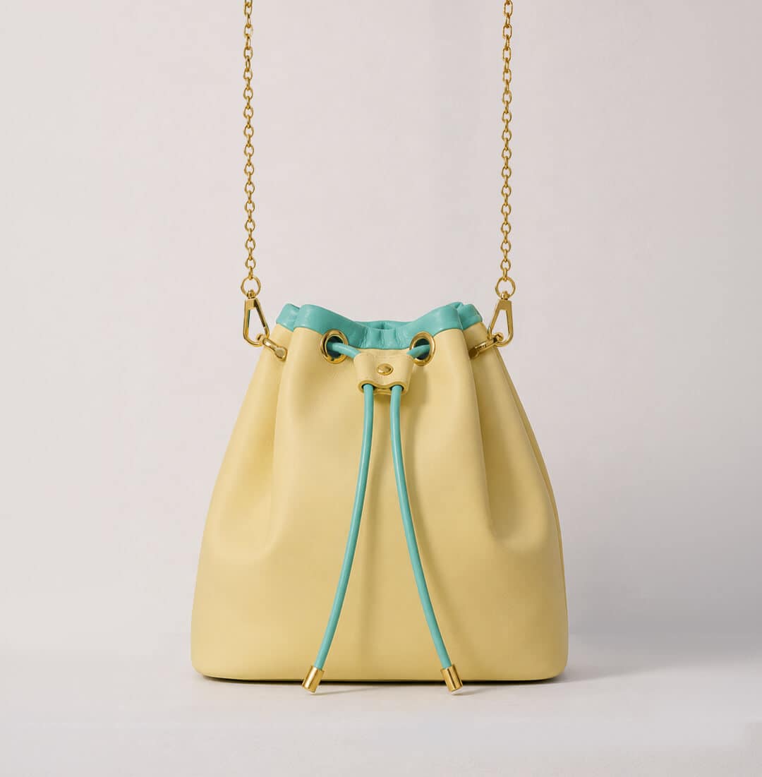 Mini Wave Pouch Bag in Yellow
