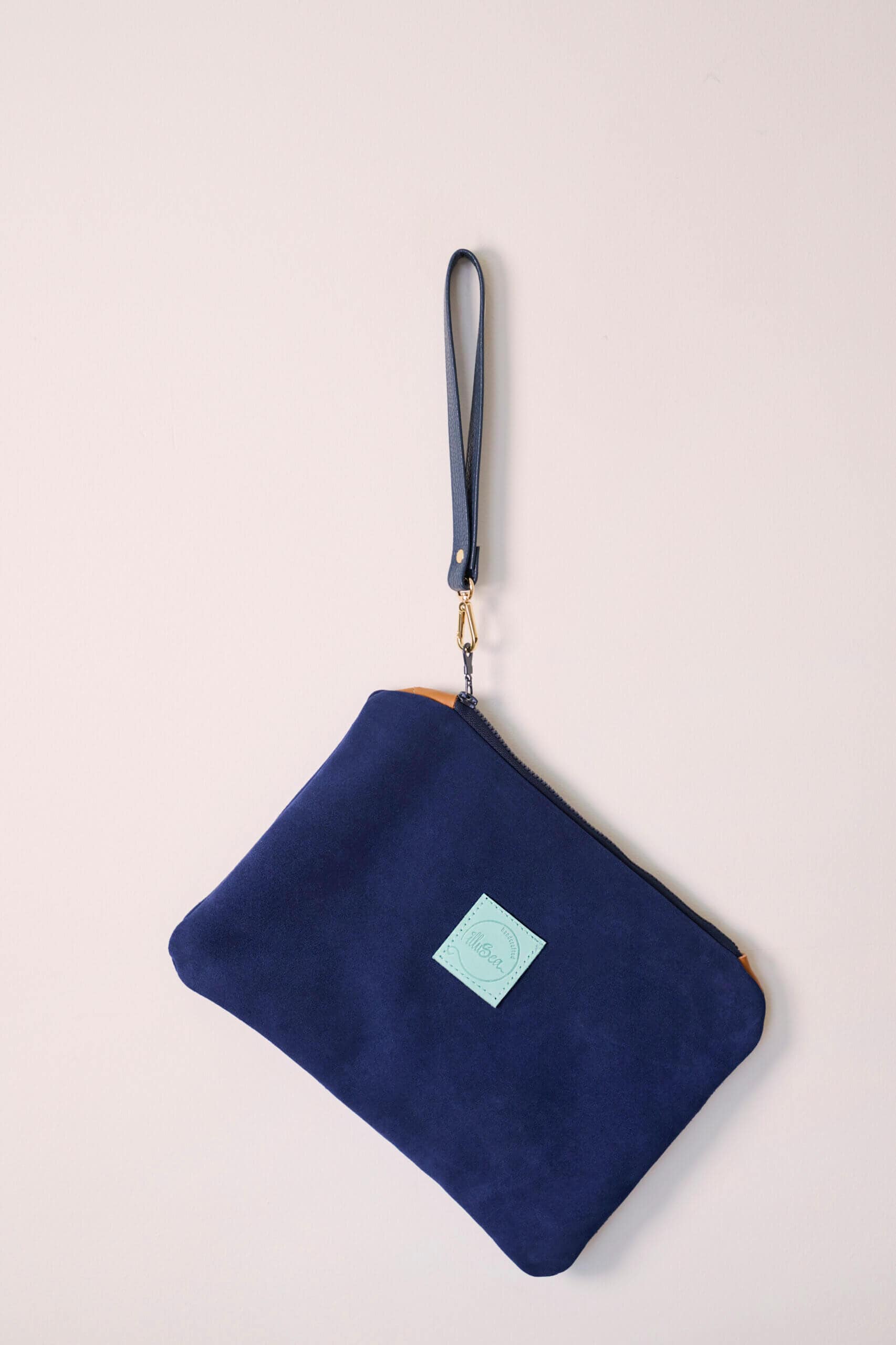 Aura Pouch Bag in Navy Blue