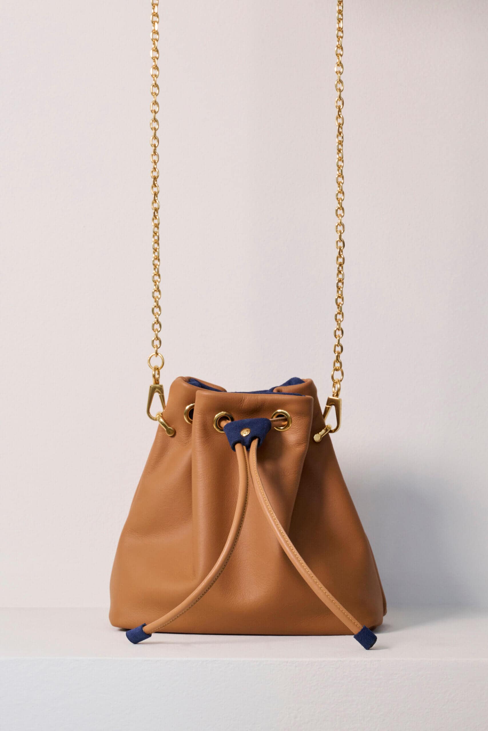 Mini Wave Pouch Bag in Camel