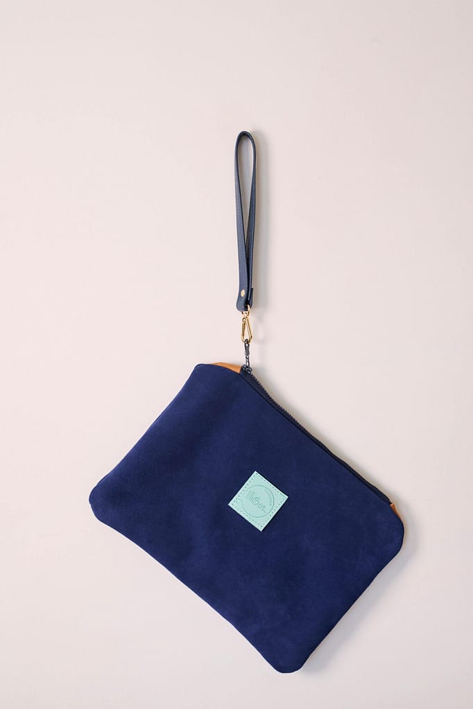 Aura Pouch Bag in Navy Blue