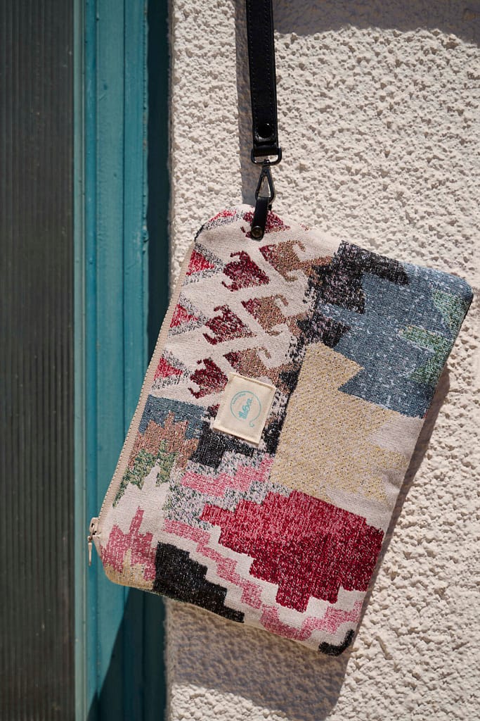 Aura Pouch Bag with Woven Pattern